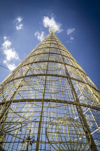 Christmas tree at puerta del sol, Madrid — Stock Photo, Image