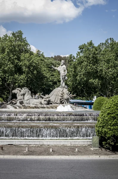 Neptune fountain in Madrid — Stock Photo, Image