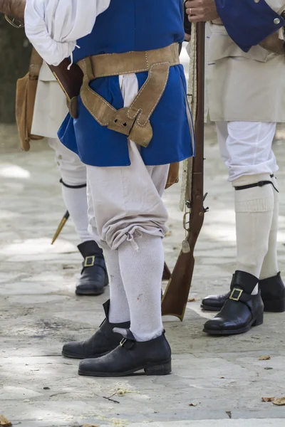 Guarda Real durante a reencenação da Guerra de Sucessão — Fotografia de Stock