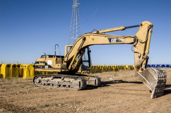 Crane industry in recycling dumpsters — Stock Photo, Image