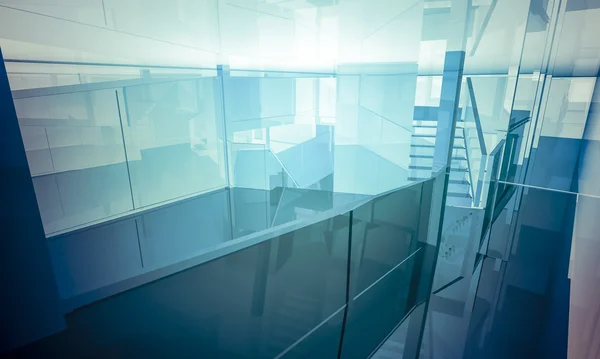 Empty office with columns — Stock Photo, Image