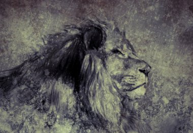 Aslan sepya içinde