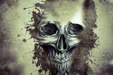 kafatası ile kötü tasarım Tattoo