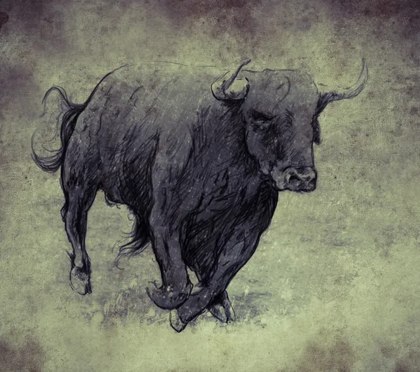 Bull running — Stock Photo, Image