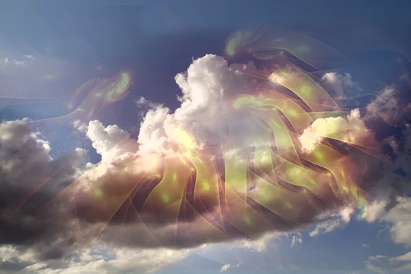 Chmury fraktal pianki — Zdjęcie stockowe