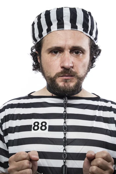 Homme prisonnier en tenue de prison — Photo