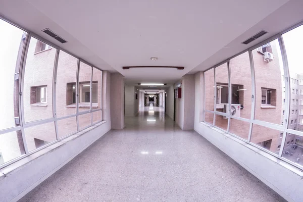 White hospital corridor — Stock Photo, Image