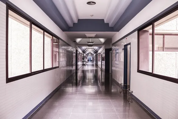 White hospital corridor — Stock Photo, Image