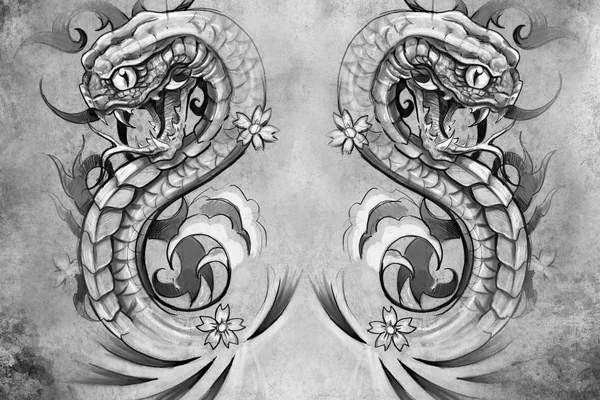 Φίδια σχέδιο δερματοστιξιών — Φωτογραφία Αρχείου