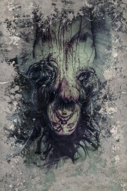 dokulu arka plan üzerinde adam