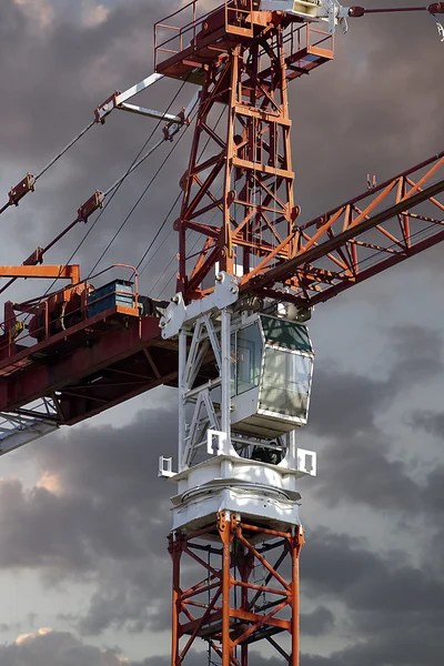 Industrial red crane — Stock Photo, Image