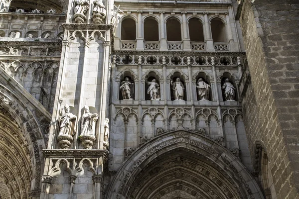 Facciata della Cattedrale di Toledo — Foto Stock