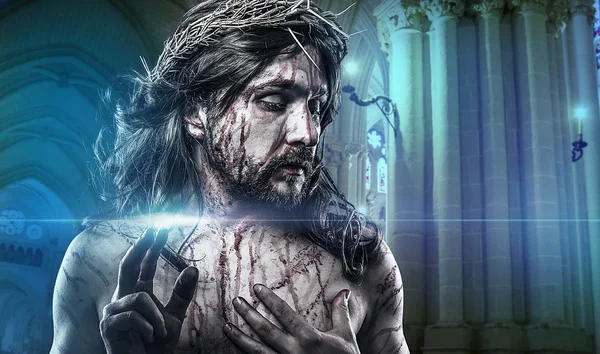 Jesus Christus auf Golgatha — Stockfoto