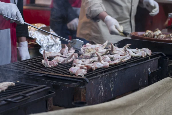 Barbecue with sausages — Stock Photo, Image