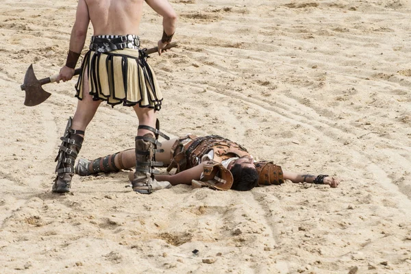 Gladiatori care luptă — Fotografie, imagine de stoc