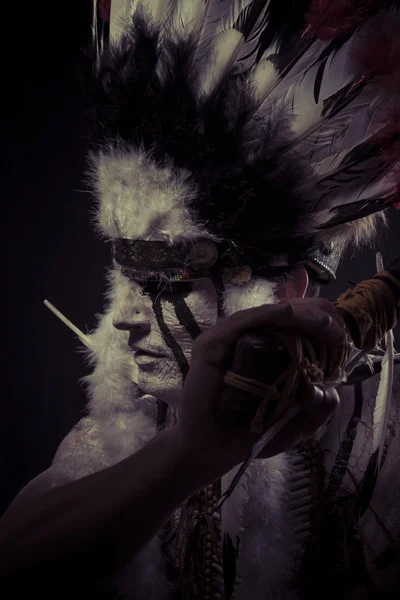 Amerikanischer Indianerhäuptling — Stockfoto