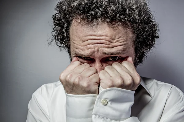 Man with intense expression — Stock Photo, Image