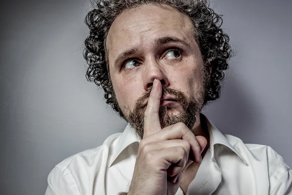 Man with intense expression — Stock Photo, Image