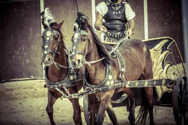 gladyatör mücadele Roma savaş arabası
