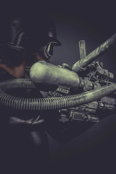 Starfighter с огромной плазменной винтовкой — стоковое фото