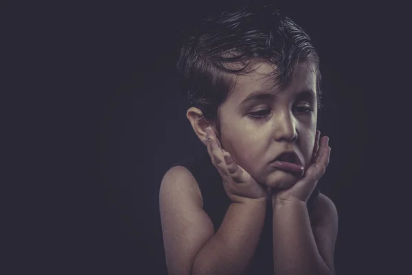 Jongen gekleed rocker — Stockfoto