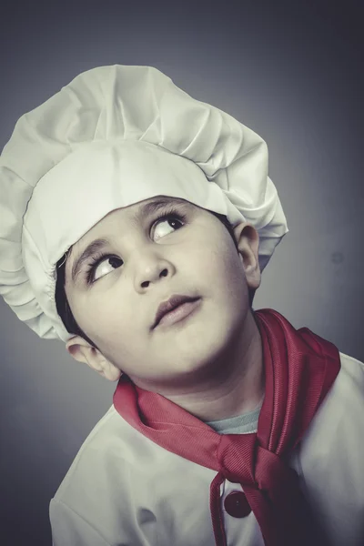 Niño vestido divertido chef — Foto de Stock