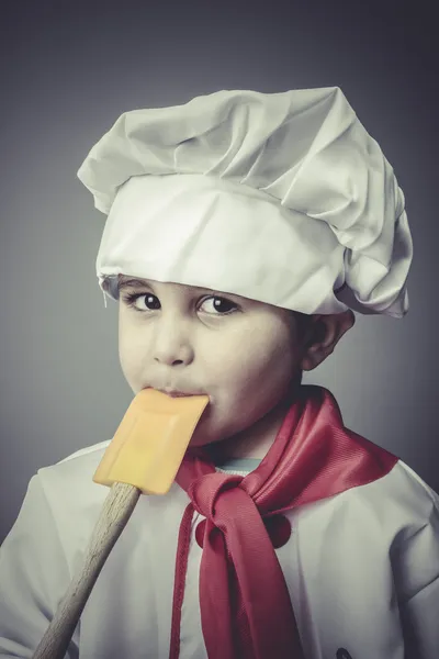 Boy dressed as a cook — Stock Photo, Image