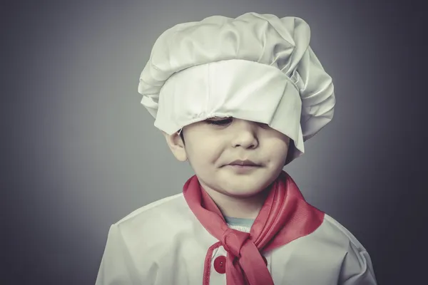 Dětské šaty legrační kuchař — Stock fotografie