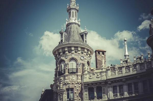 Банк, имидж города Мадрида — стоковое фото