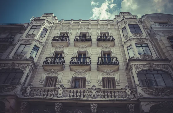 Banco, Imagem da cidade de Madrid — Fotografia de Stock