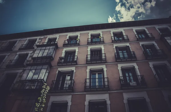 Banco, Imagem da cidade de Madrid — Fotografia de Stock