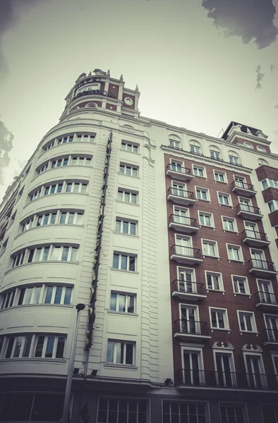 Gran via, Imagem da cidade de Madrid — Fotografia de Stock