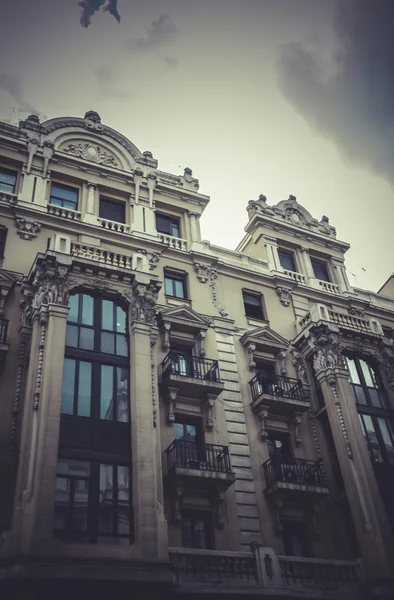 Gran Vía, Imagen de la ciudad de Madrid — Foto de Stock