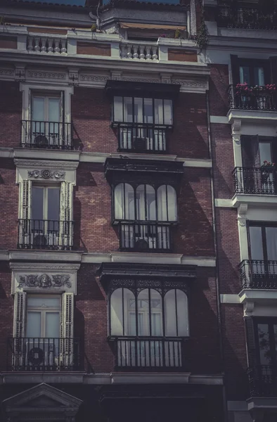 Gran Vía, Imagen de la ciudad de Madrid — Foto de Stock