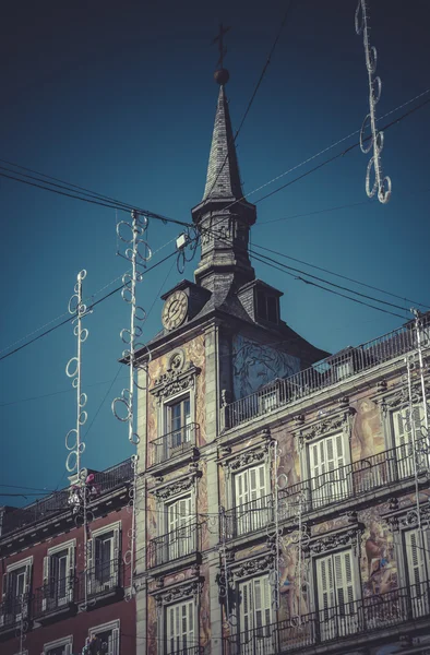 Plaza mayor, obraz města madrid — Stock fotografie