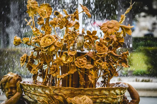 Okrasné fontány paláce aranjuez — Stock fotografie