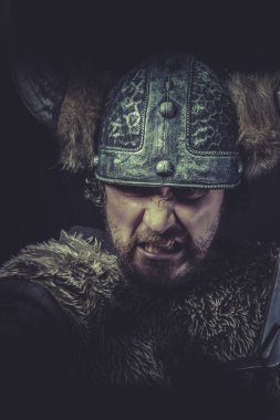 Viking savaşçısı büyük bir kılıç ile