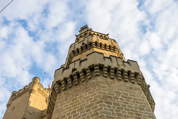 Castillo Medieval Ciudad Olite Navarra España Muralla Almenas Fortaleza —  Fotos de Stock