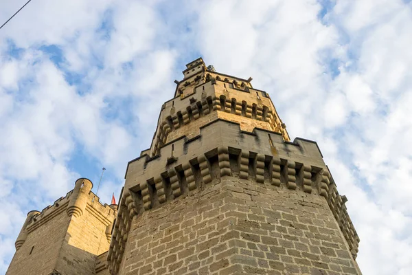 Medieval Castle City Olite Navarra Spain Wall Battlements Fortress — Stock Photo, Image