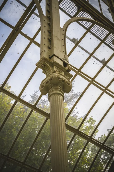 Crystal palace w parku retiro — Zdjęcie stockowe