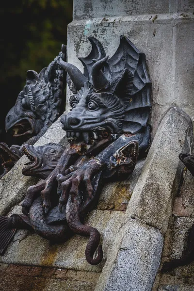 Devil figure, bronze sculpture — Stock Photo, Image