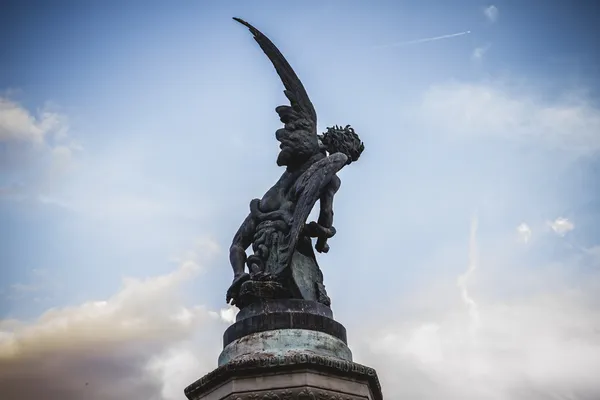 Figura do diabo, escultura de bronze — Fotografia de Stock