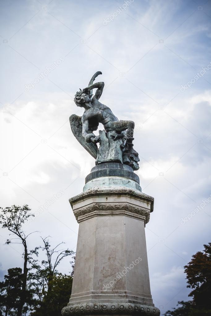 Devil figure, bronze sculpture