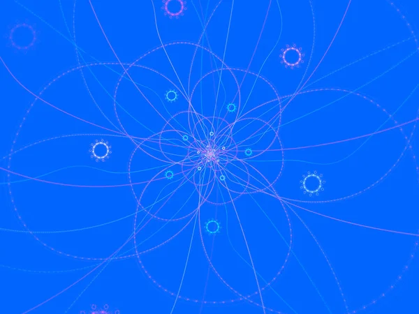 Синий Декоративный Фон Современного Дизайна Цветные Фракталы Геометрические Формы — стоковое фото