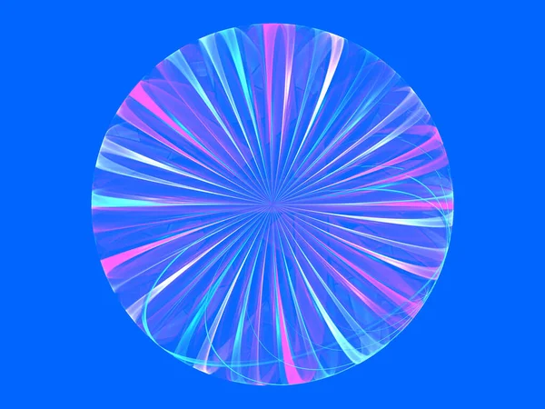 Fond Abstrait Décoratif Bleu Pour Design Moderne Fractales Colorées Formes — Photo