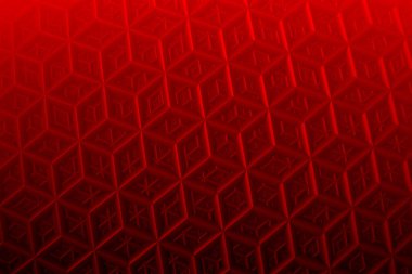 Kırmızı renk, ısı ve ateş konsepti, 3 boyutlu fraktal arka plan. Tasarım için dekoratif resim