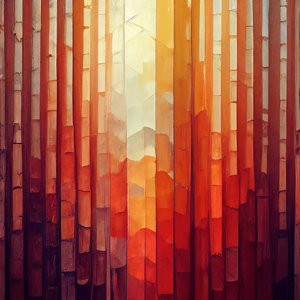 Projeto Tipo Bambu Caixas Coloridas Verticais Parede Peças Quadradas Como — Fotografia de Stock