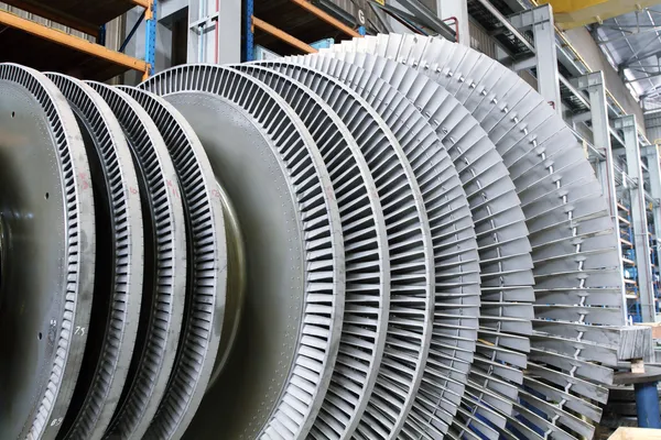 bir buhar türbini rotor