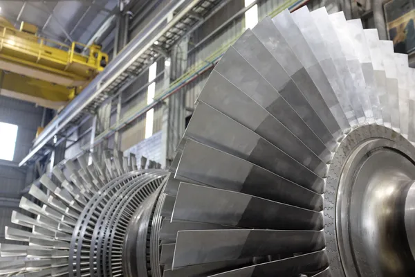bir buhar türbini rotor