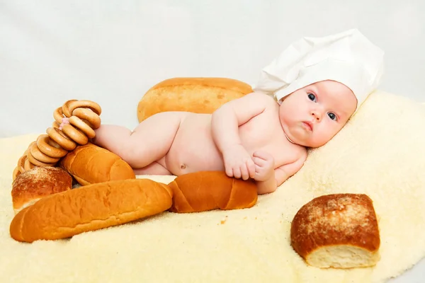 작은 아기 요리사 — 스톡 사진